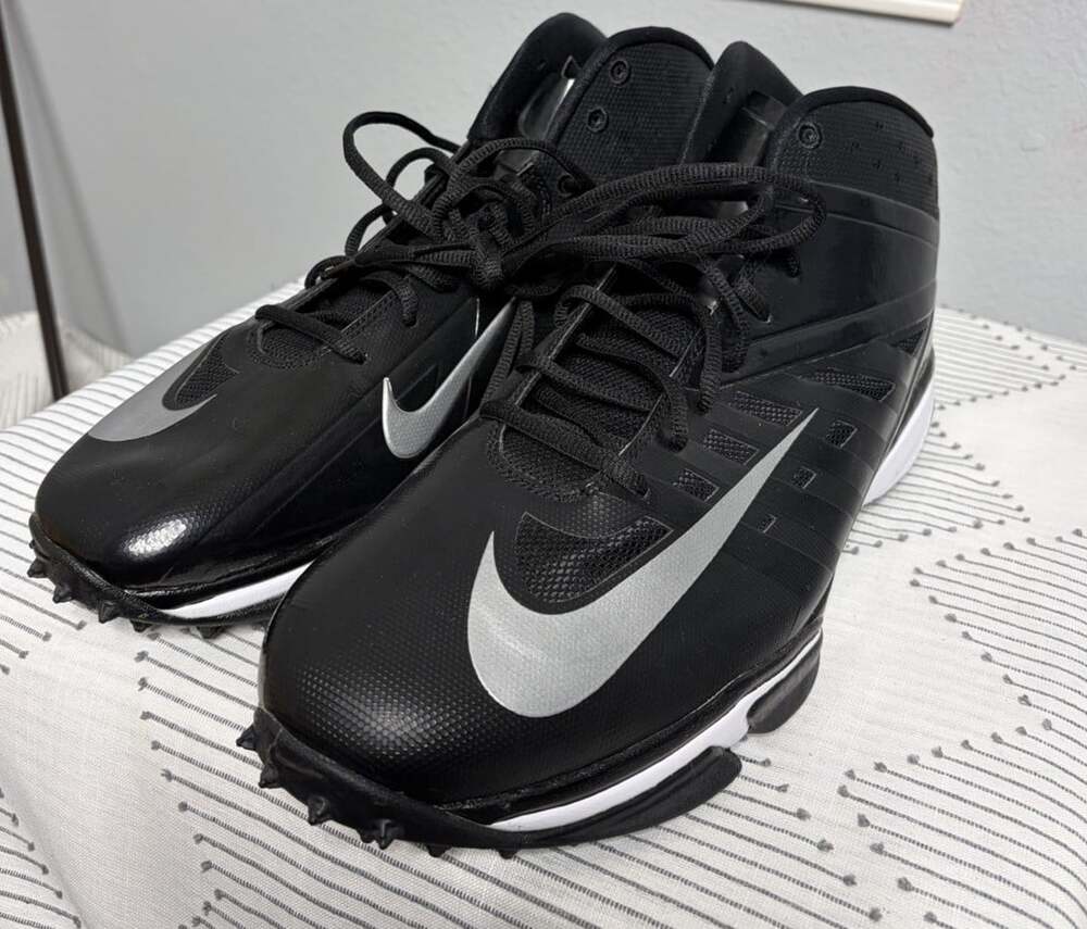Nike Vapor Pro 3/4 Destroyer Turf Cleats Men’s 14.5 Black Silver 527879-001 NWOB - Picture 1 of 7